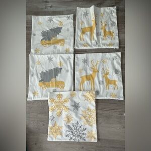 Bundle of 5 Christmas Decor  Pillow Covers